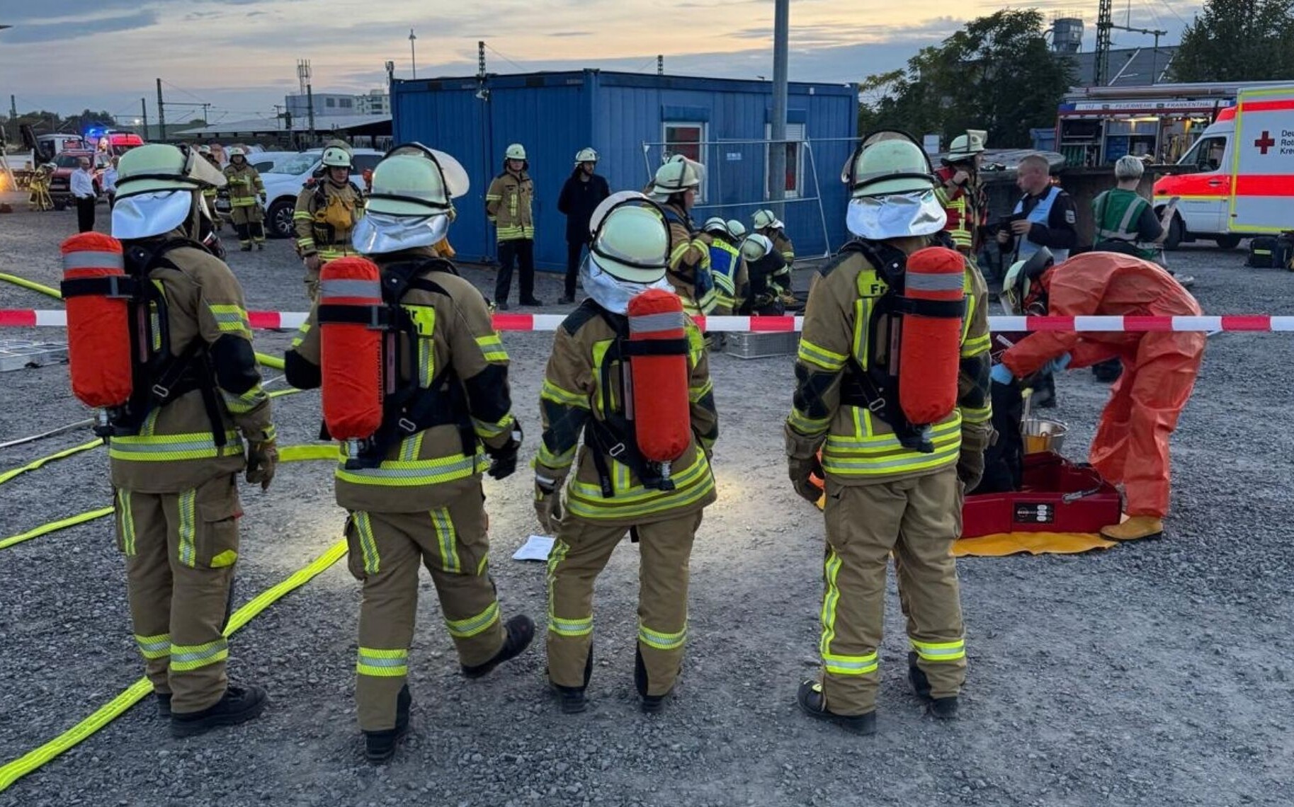 Übung der Feuerwehr FT